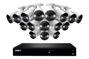 16-Channel 4K Ultra HD Fusion NVR IP System with 16 Smart Deterrence Cameras