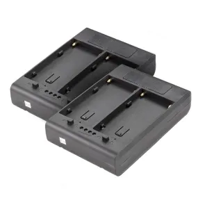 2 x Sony NP-F Series to V-Lock Battery Adapter for LED Video Lights - Bundle