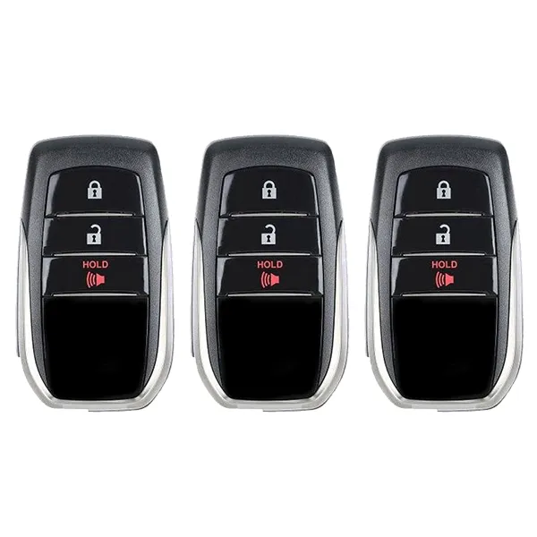 3 x 2020-2021 Toyota Land Cruiser / 3-Button Smart Key / PN: 89904-60X20  / HYQ14FBB-0010 / G Board (AFTERMARKET) (BUNDLE OF 3)