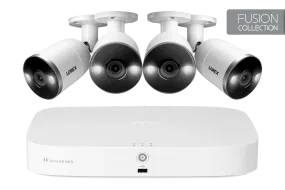 4K NVR Security System with 4 Smart Deterrence Cameras, Fusion Capabilities and Smart Motion Detection Plus