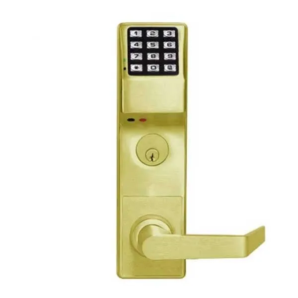 Alarm Lock Trilogy - DL3500CRL - Classroom Mortise Lever Set w/ High Capacity Audit Trail - US3 - Polished Brass - Left Handed - Grade 1