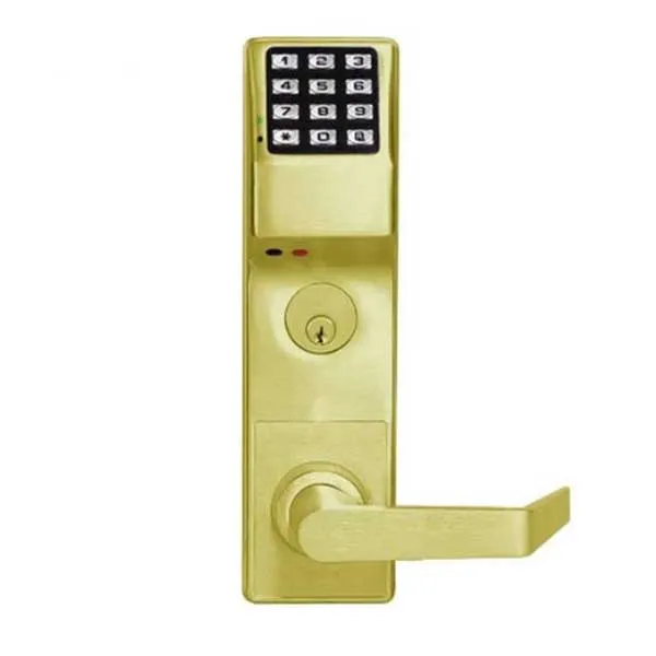 Alarm Lock Trilogy - DL3500CRR - Classroom Mortise Lever Lock w/ High Capacity Audit Trail - US3 - Polished Brass - Right Handed - Grade 1