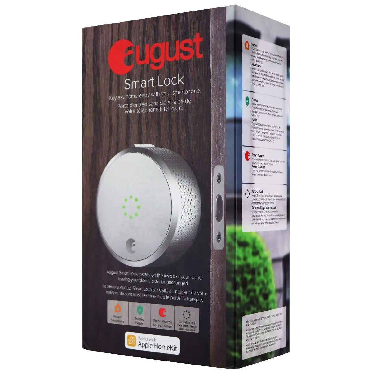 August Smart Lock 2nd Generation - HomeKit Enabled - Silver (AUG-SL02-M02-S02)