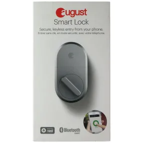 August Smart Lock (3rd Gen) - Keyless Entry for Your Home - Silver (ASL-3B)