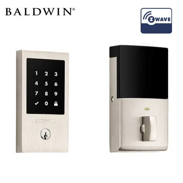 Baldwin Estate - 8225.ZW Minneapolis Electronic Smart Deadbolt - Singl Cyl  - Z-Wave - 056 - Lifetime Satin Nickel - Grade 2