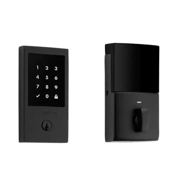 Baldwin Estate - 8225.ZW Minneapolis Electronic Smart Deadbolt - Singl Cyl  - Z-Wave - 190 - Satin Black - Grade 2