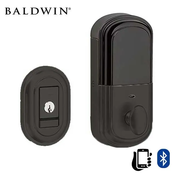 Baldwin Estate Evolved - 8231.B Traditional Electronic Deadbolt - Single Cyl  - Bluetooth - 190 - Satin Black - Grade 2