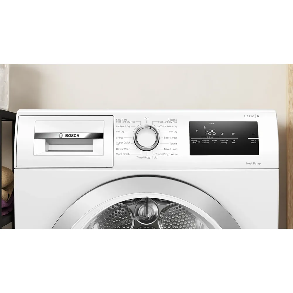 Bosch Series 4 8KG Freestanding Heat Pump Tumble Dryer - White | WTH85223GB