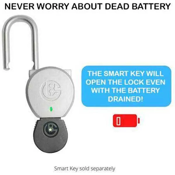 Brilliant Guard - Smart Portable Bluetooth Padlock  - BG-PL-1338 - Heavy Duty