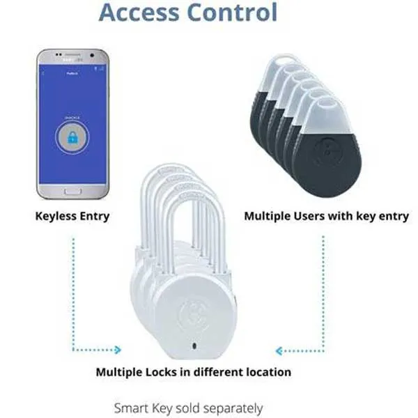 Brilliant Guard - Smart Portable Bluetooth Padlock  - BG-PL-1338 - Heavy Duty