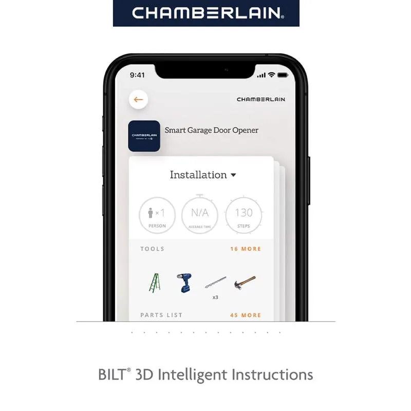 Chamberlain 1/2 HP Chain Drive WiFi Compatible Smart-Enabled Garage Door Opener