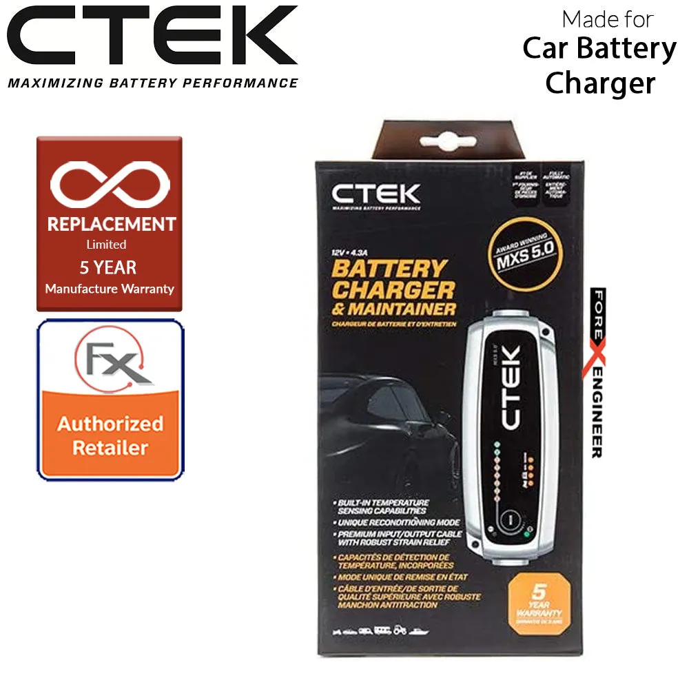 CTEK - MXS 5.0 Smart Battery Charger with 5 Years Warranty