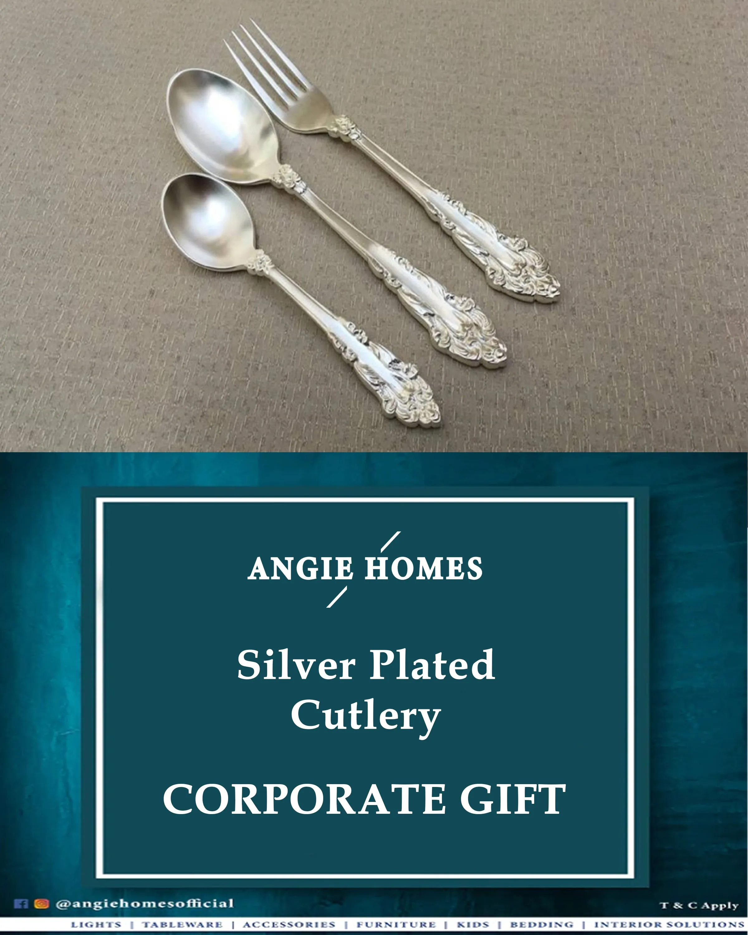 Designer Silver Cutlery for Weddings, House Warming & Corporate Gifts