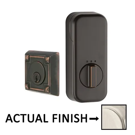 EMPowered Deadbolts - Empowered Arts and Crafts Single Cylinder Deadbolt Connected by August in Oil Rubbed Bronze - Emtek Hardware