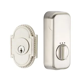 EMPowered Deadbolts - Empowered Knoxville Single Cylinder Deadbolt Connected by August in Satin Nickel - Emtek Hardware