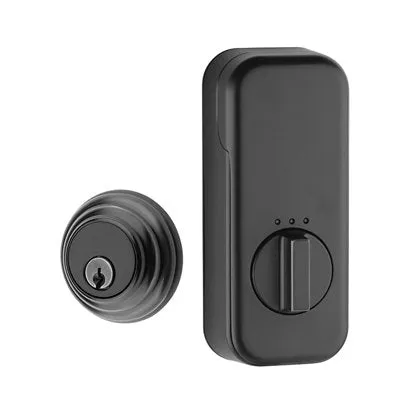 EMPowered Deadbolts - Empowered Low Profile Single Cylinder Deadbolt Connected by August in Satin Nickel - Emtek Hardware