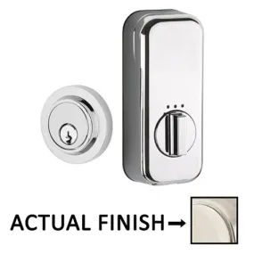 EMPowered Deadbolts - Empowered Modern Single Cylinder Deadbolt Connected by August in Satin Nickel - Emtek Hardware