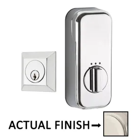 EMPowered Deadbolts - Empowered Quincy Single Cylinder Deadbolt Connected by August in Satin Nickel - Emtek Hardware