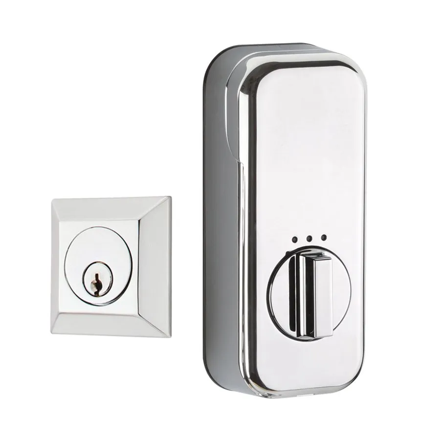 EMPowered Deadbolts - Empowered Quincy Single Cylinder Deadbolt Connected by August in Satin Nickel - Emtek Hardware