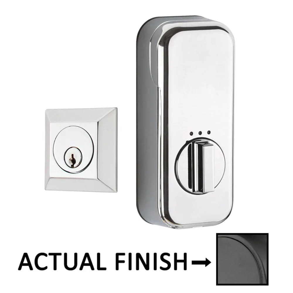 EMPowered Deadbolts - Empowered Quincy Single Cylinder Deadbolt Connected by August in Satin Nickel - Emtek Hardware