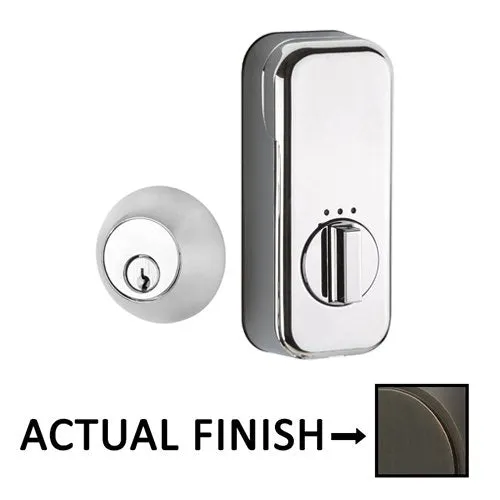 EMPowered Deadbolts - Empowered Regular Round Single Cylinder Deadbolt Connected by August in Satin Nickel - Emtek Hardware