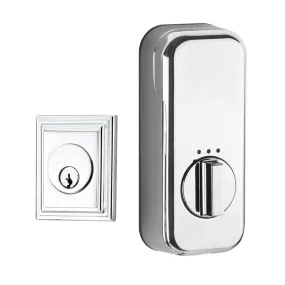 EMPowered Deadbolts - Empowered Wilshire Single Cylinder Deadbolt Connected by August in Polished Chrome - Emtek Hardware