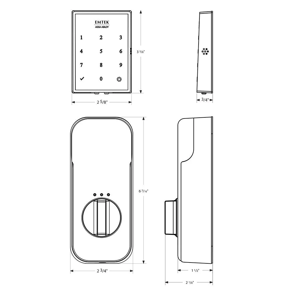 EMPowered Deadbolts - Touchscreen Keypad Smart Deadbolt Connected by August - Emtek Hardware