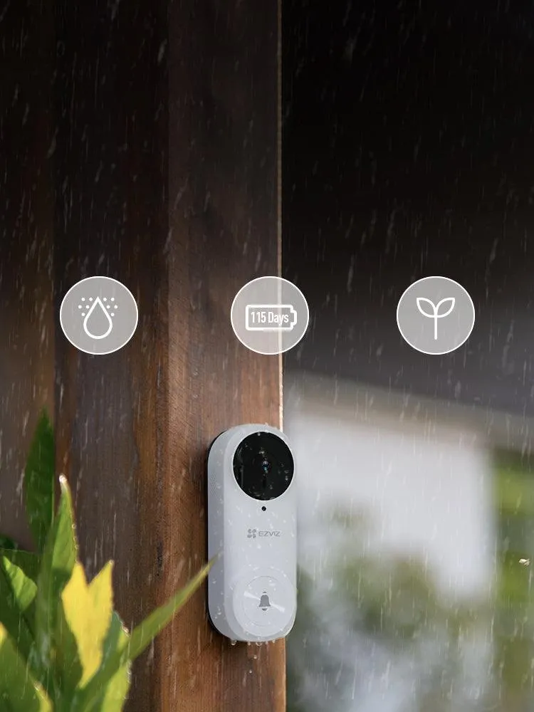 EZVIZ DB2 PRO WIRELESS 5MP VIDEO DOORBELL  2K