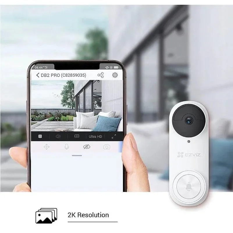 EZVIZ DB2 PRO WIRELESS 5MP VIDEO DOORBELL  2K