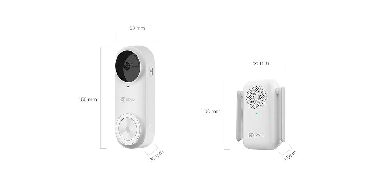 EZVIZ DB2 PRO WIRELESS 5MP VIDEO DOORBELL  2K