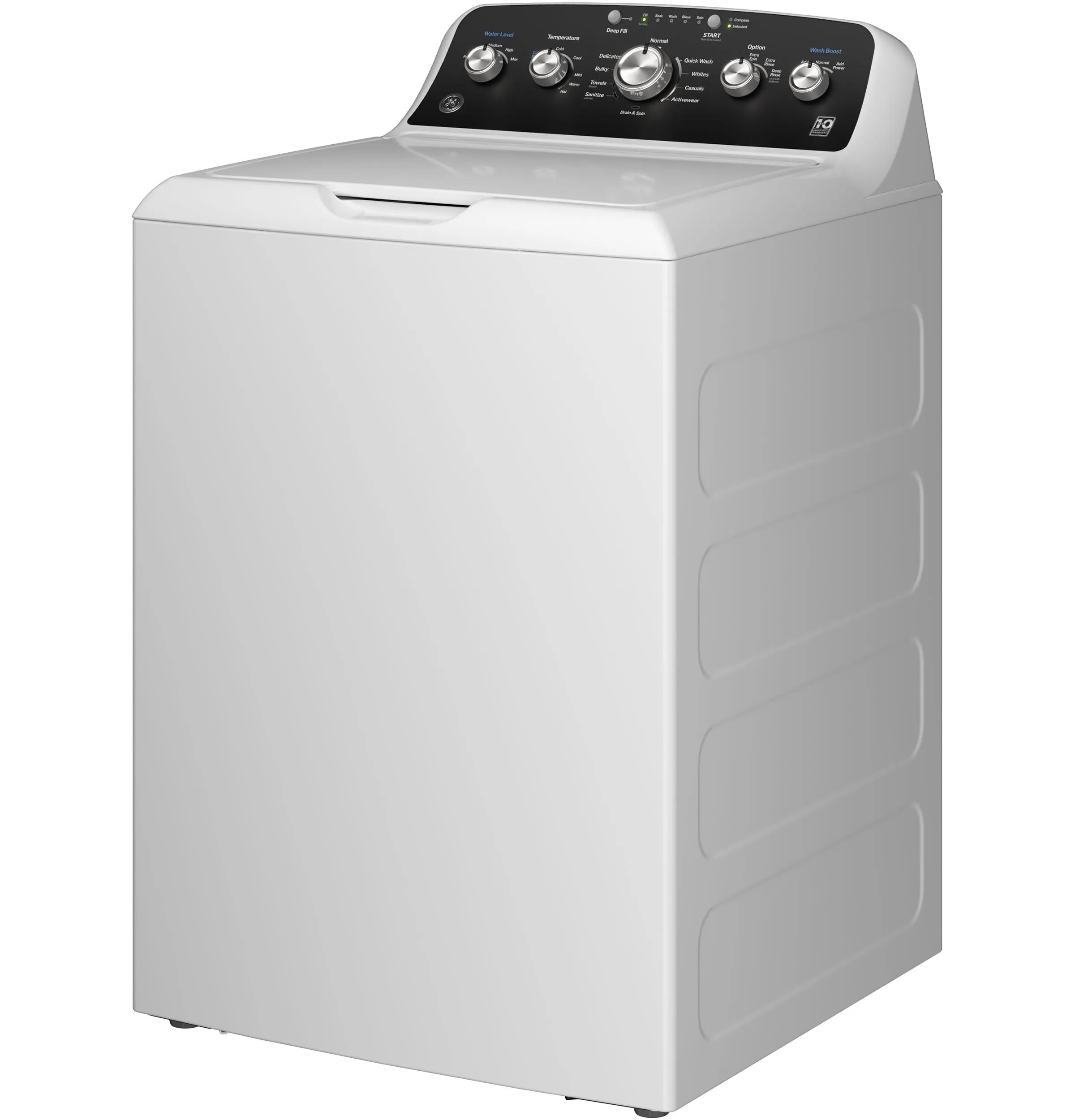 GTW480ASWWB GE® 4.6 cu. ft. Capacity Washer with Stainless Steel&#x00A0;Basket,Cold&#x00A0;Plus and Wash Boost&#x200B;