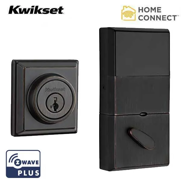 Kwikset - 910 - Signature Series Contemporary Electronic Deadbolt - 11 - Venetian Bronze - SmartKey Technology - Grade 2