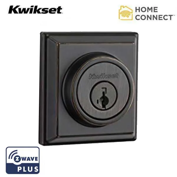 Kwikset - 910 - Signature Series Contemporary Electronic Deadbolt - 11 - Venetian Bronze - SmartKey Technology - Grade 2