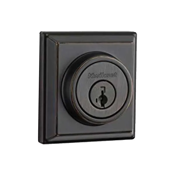 Kwikset - 910 - Signature Series Contemporary Electronic Deadbolt - 11 - Venetian Bronze - SmartKey Technology - Grade 2