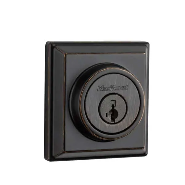 Kwikset - 914CNT - Signature Series Contemporary Electronic Deadbolt - 11P - Venetian Bronze - SmartKey Technology - Grade 2