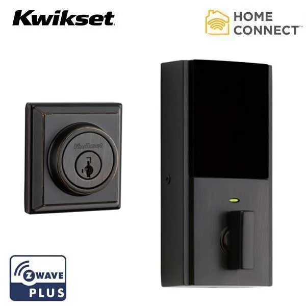 Kwikset - 914CNT - Signature Series Contemporary Electronic Deadbolt - 11P - Venetian Bronze - SmartKey Technology - Grade 2