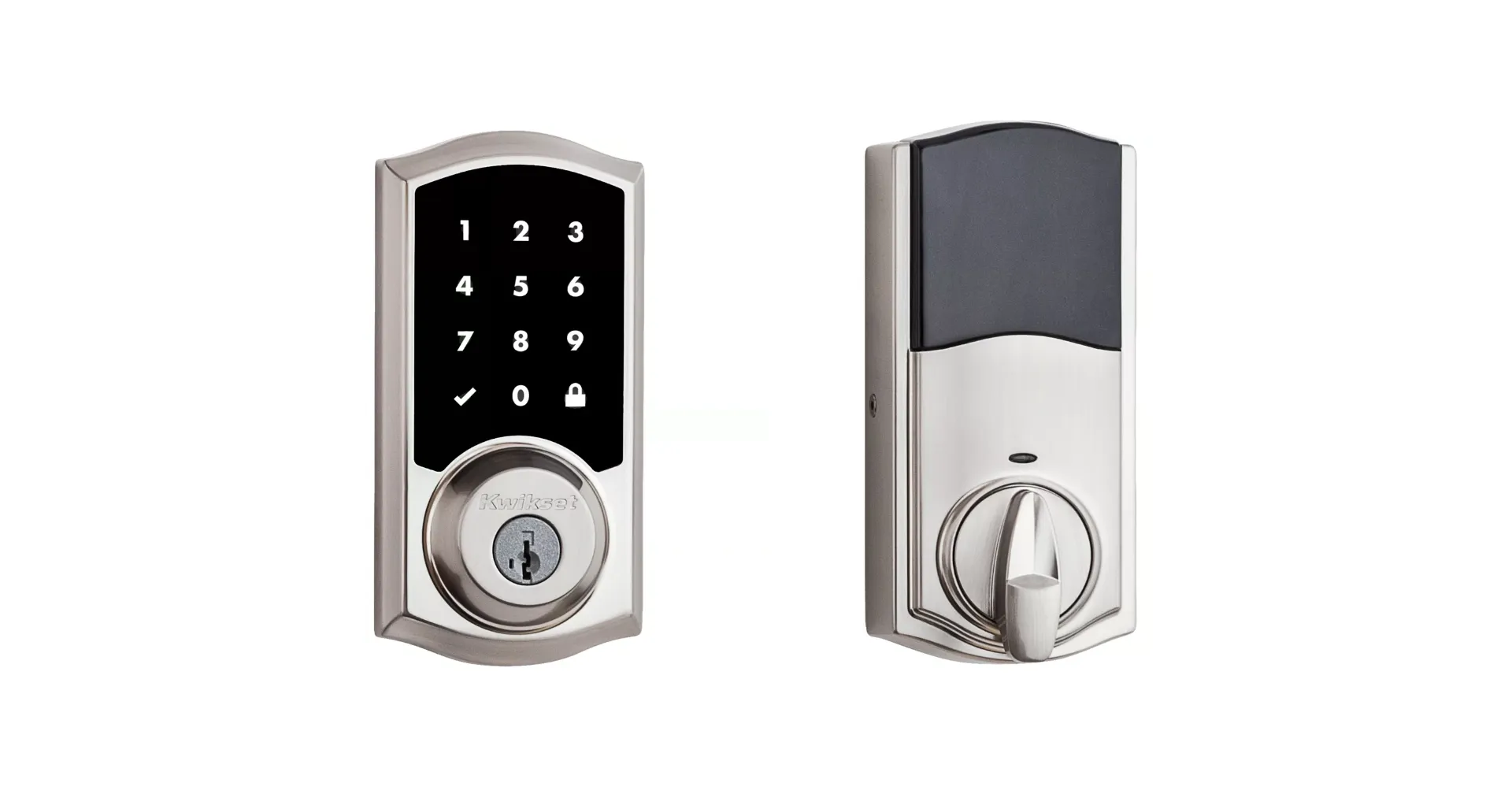 Kwikset 916CNTZW500 Z-Wave ZW500 Enabled Contemporary Smartcode Touchscreen Deadbolt with RCAL Latch and RCS Strike