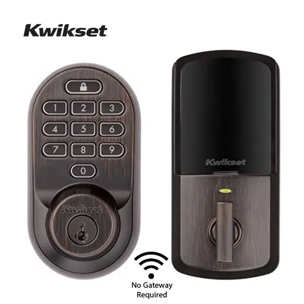 Kwikset - Halo 938 - Electronic Deadbolt - Wi-Fi - SmartKey Technology - 11P - Venetian Bronze