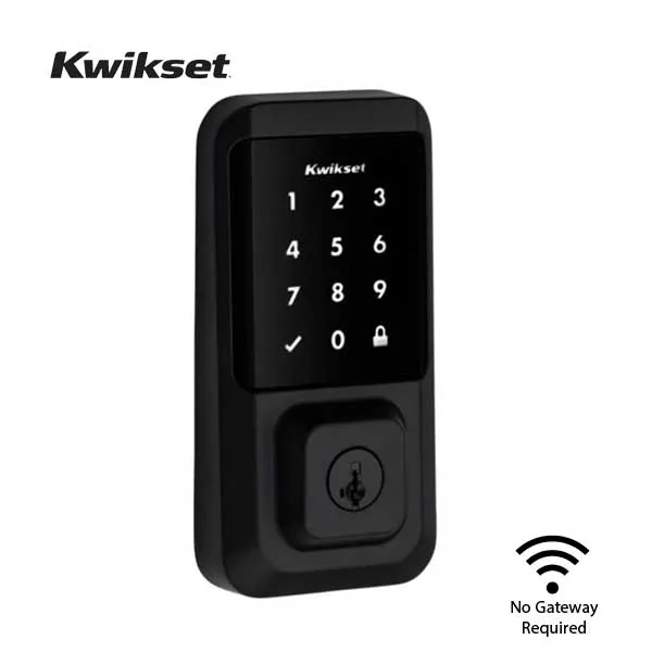 Kwikset - Halo 939 - Electronic Touchscreen Deadbolt - Wi-Fi - SmartKey Technology - 514 - Matte Black