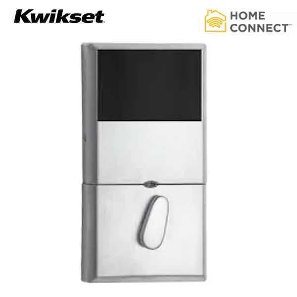 Kwikset - Smart Code  910CNT - Electronic Contemporary  Deadbolt w/ Home Connect & Z-Wave - US26D - Satin Chrome