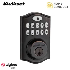 Kwikset - Smart Code  914TRL - Electronic Traditional Deadbolt  - US11P - Venetian Bronze - Home Connect - Zigbee -  SmartKey Technology