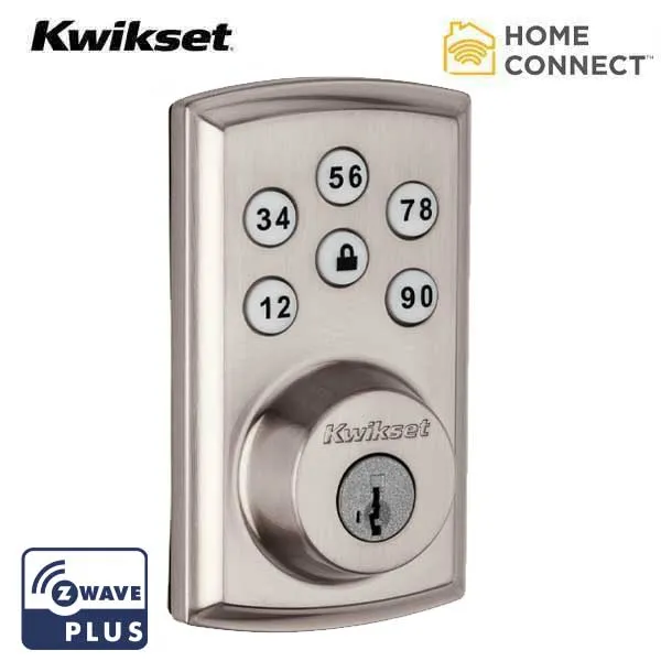 Kwikset - Smartcode 888 -  Electronic Contemporary Deadbolt - Home Connect  - Z-Wave - SmartKey Technology