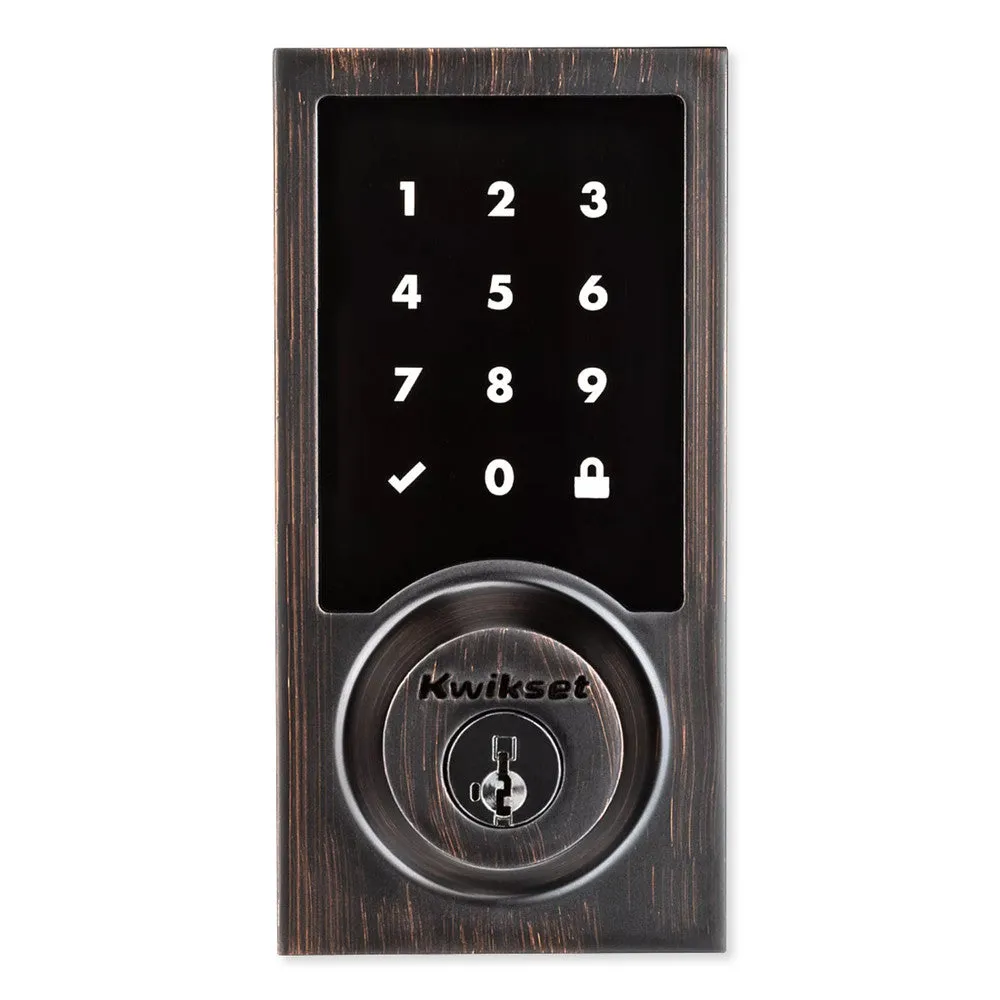 Kwikset SmartCode 916 Zigbee Contemporary Touchscreen Deadbolt with Home Connect