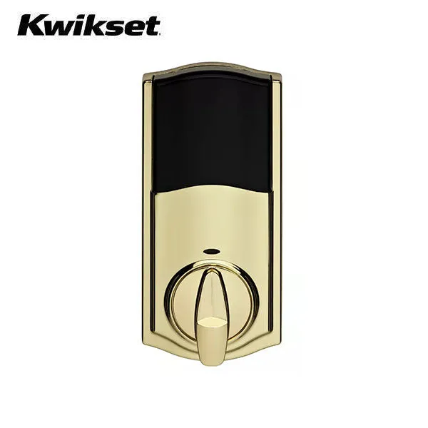 Kwikset - SmartCode 916TRL - Traditional Electronic Deadbolt - with Zigbee Technology - L03 - Lifetime Polished Brass - Grade 2