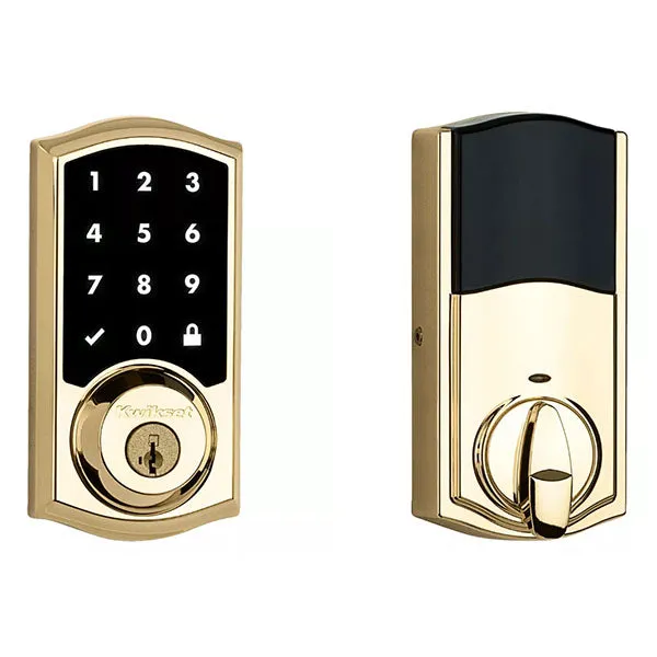 Kwikset - SmartCode 916TRL - Traditional Electronic Deadbolt - with Zigbee Technology - L03 - Lifetime Polished Brass - Grade 2