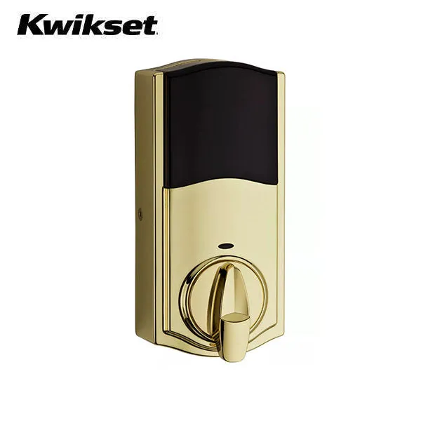 Kwikset - SmartCode 916TRL - Traditional Electronic Deadbolt - with Zigbee Technology - L03 - Lifetime Polished Brass - Grade 2