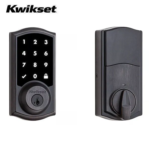 Kwikset - SmartCode  916TRL - Traditional Electronic Deadbolt - Zigbee Technology - US11P - Venetian Bronze - Grade 2