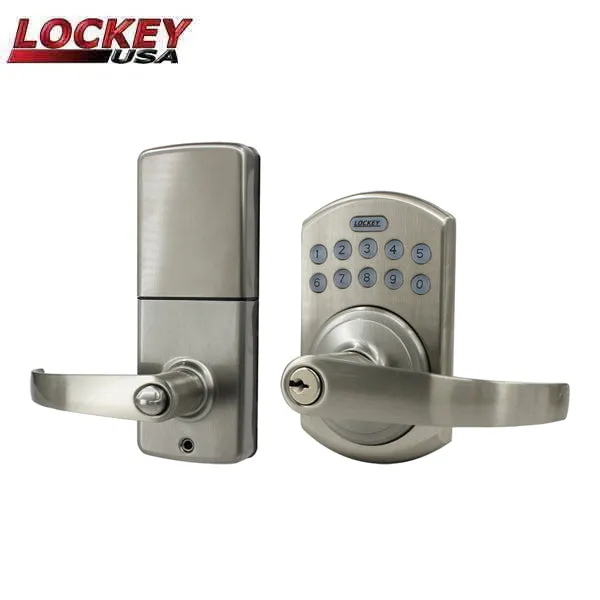 Lockey - W995 - Lever Set - Wi-Fi Smart Lock - Satin Nickel