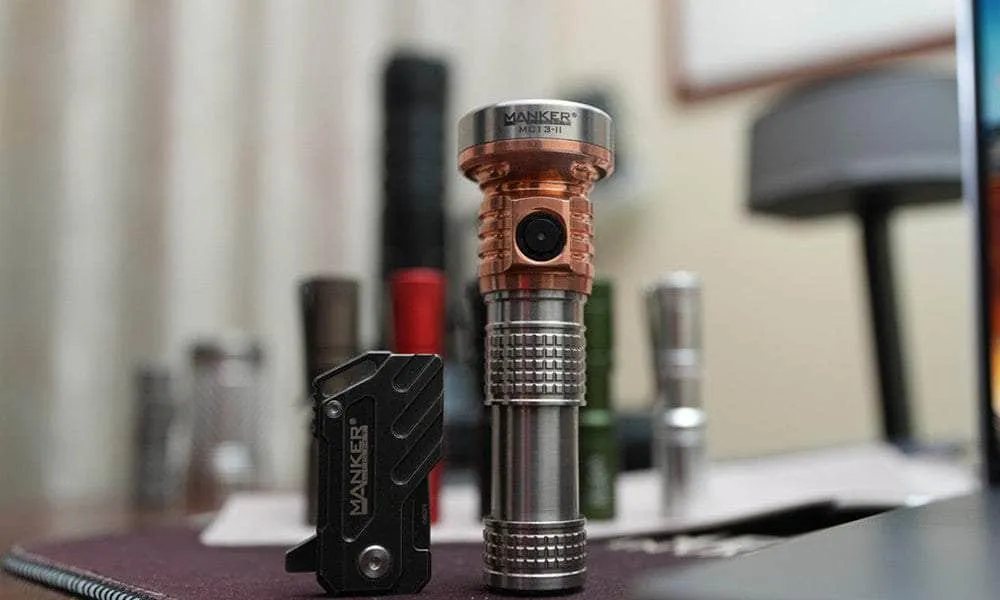 Manker MC13 II Pocket EDC Flashlight - Titanium & Copper