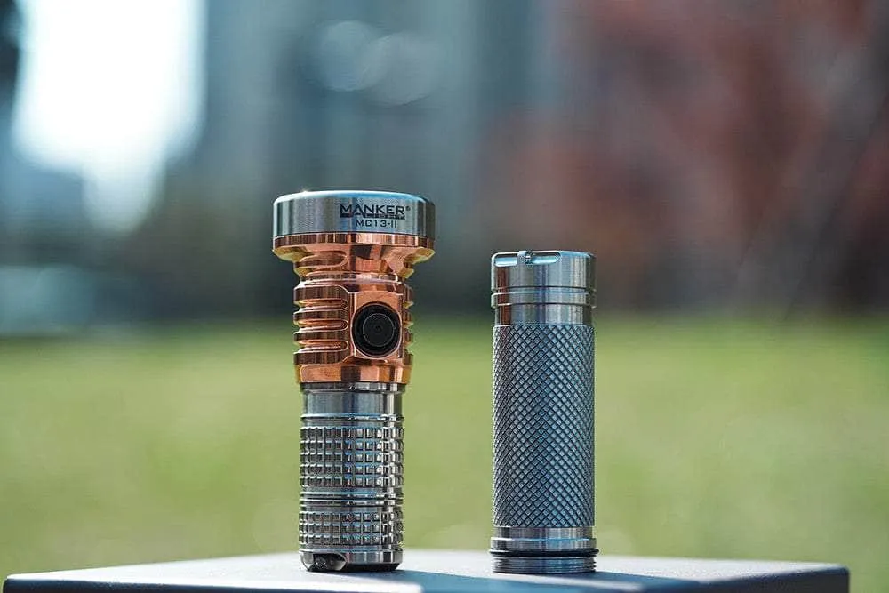 Manker MC13 II Pocket EDC Flashlight - Titanium & Copper